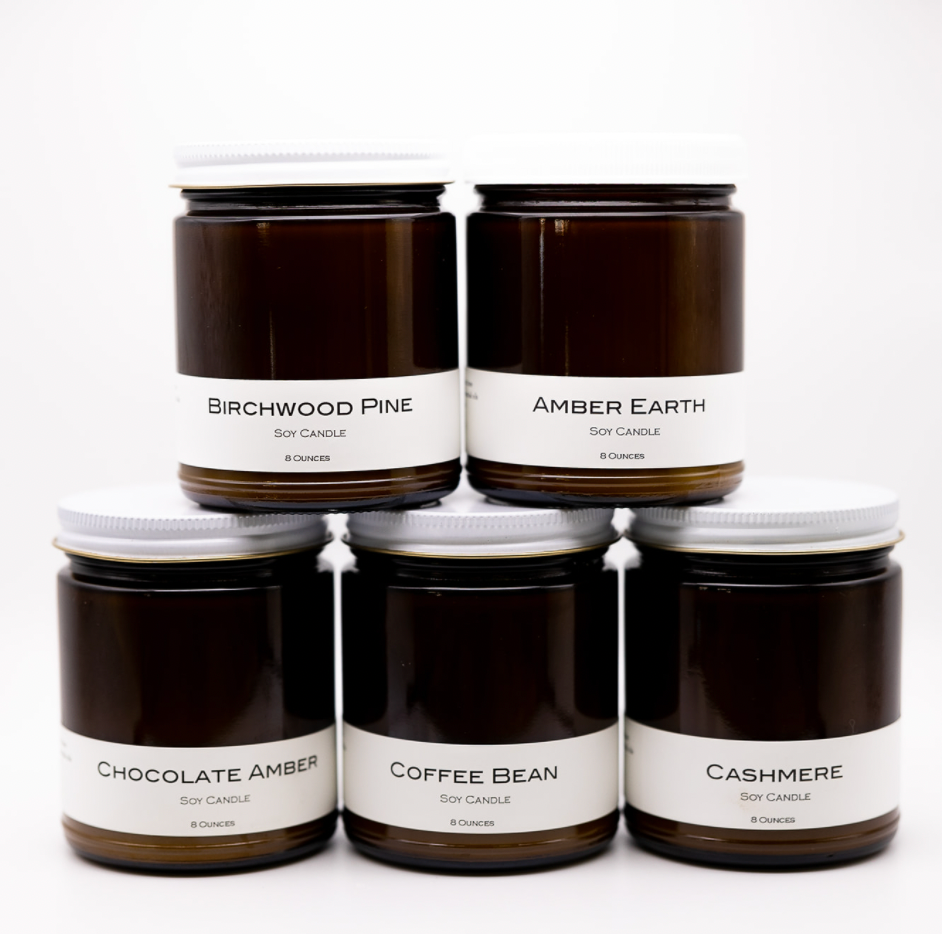 Cashmere 8 ounce Amber Apothecary Candle- Destiny E. W. O Fundraiser